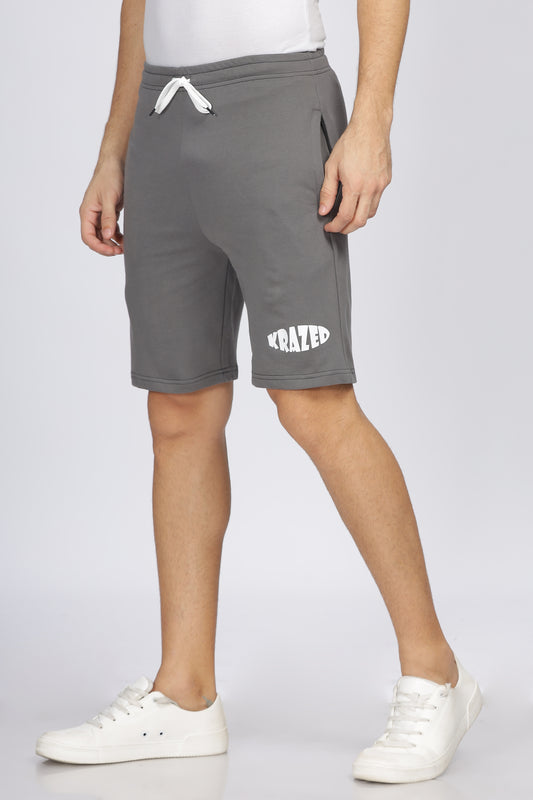 Grey lounge zipper shorts