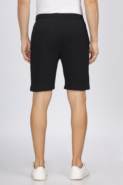 Black lounge zipper shorts