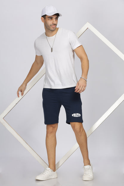 Navy blue lounge zipper shorts