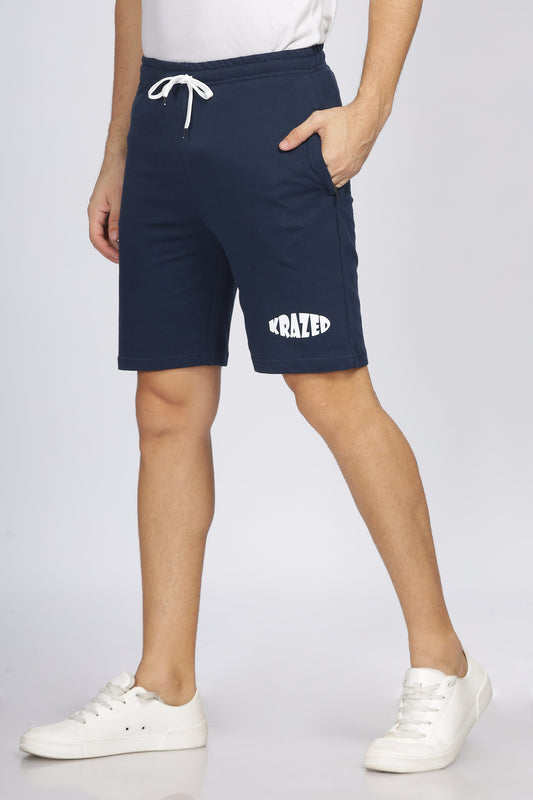 Navy blue lounge zipper shorts