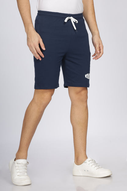 Navy blue lounge zipper shorts