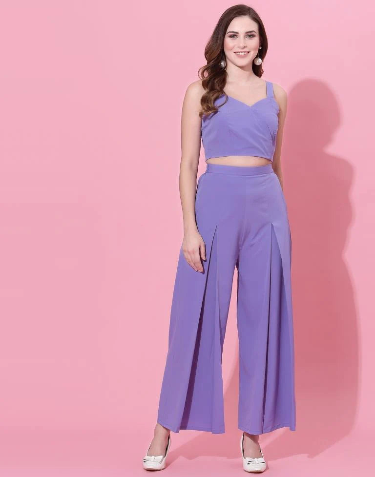 Lavender Box-pleated Co-ord Set