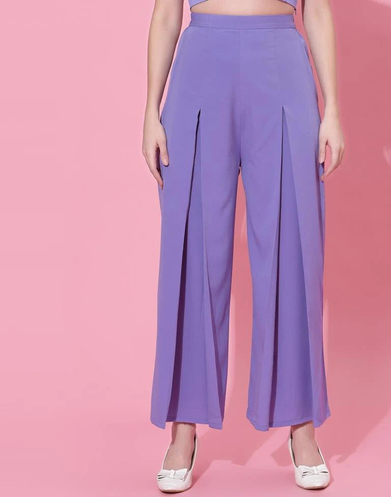 Lavender Box-pleated Co-ord Set