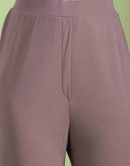 Mauve Lycra Plain Co-ord Set