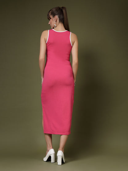 Solid PInk Bodycon Dress