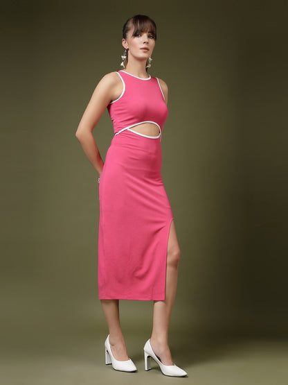 Solid PInk Bodycon Dress