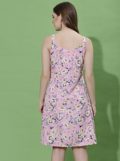 Short Floral A-Line dress