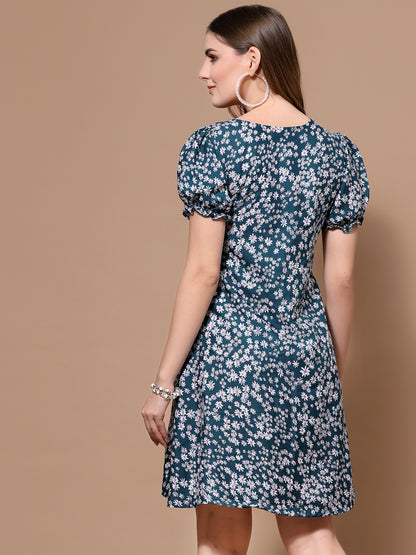 Floral Print Fit and Flare dress